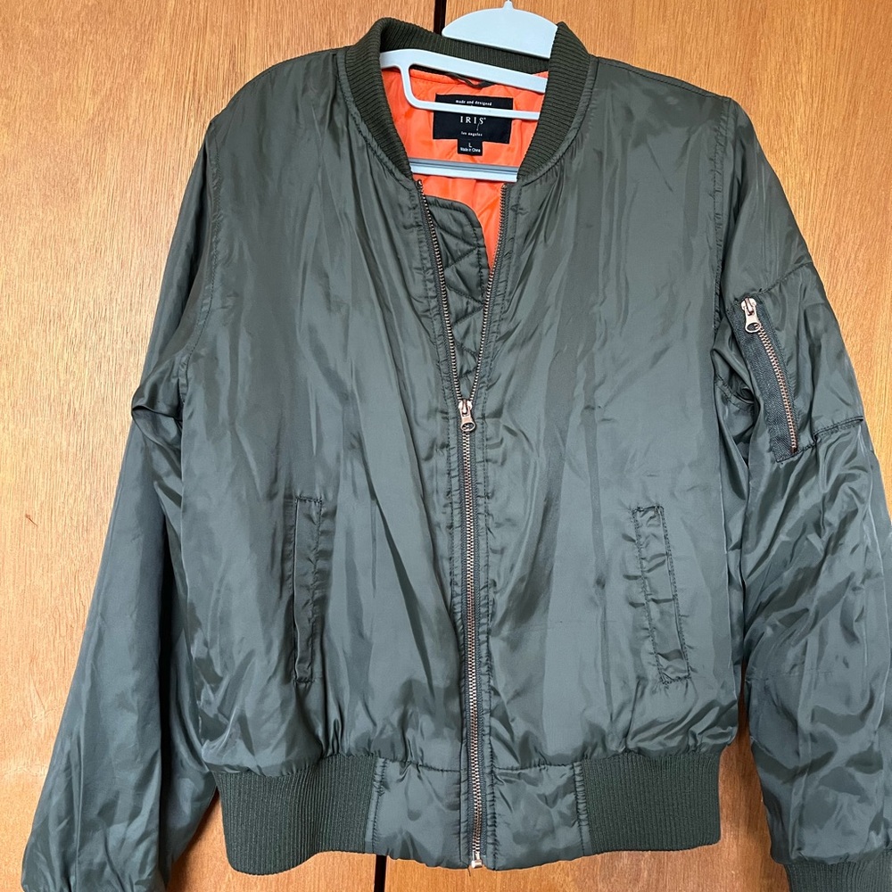 Iris Men's Olive Bomber Jacket